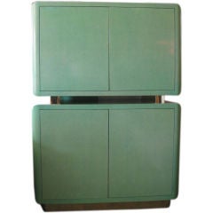 Green Lacquer 1980s Cabinet