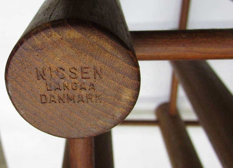 Teak Architectural Danish Modern Wine Rack by Richard Nissen