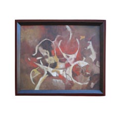 Abstract Oil  Painting on Canvas by Schnitzer.
