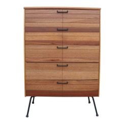 Used Blond Mahogany Tall Boy by Raymond Loewy for Mengel