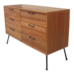 Vintage Solid Blond Mahogany Dresser by Raymond Loewy for Mengel