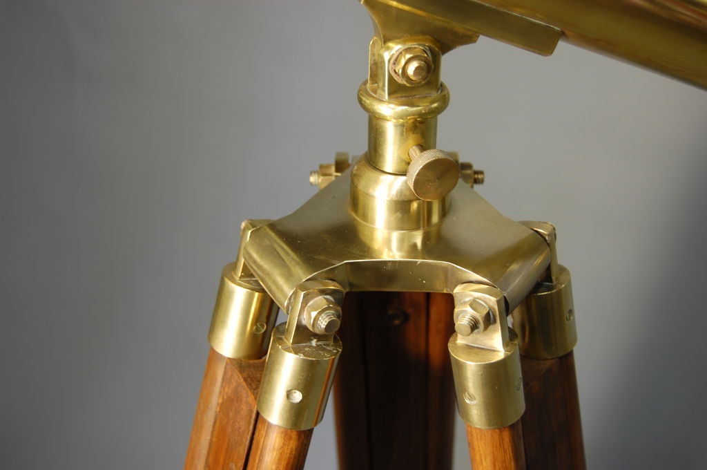 Brass English Telescope on a Tripod Base