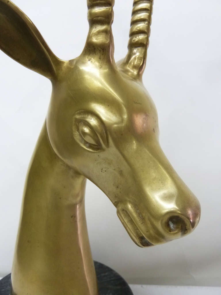 Mid-Century Modern Gazelle Sculpture in Brass 1