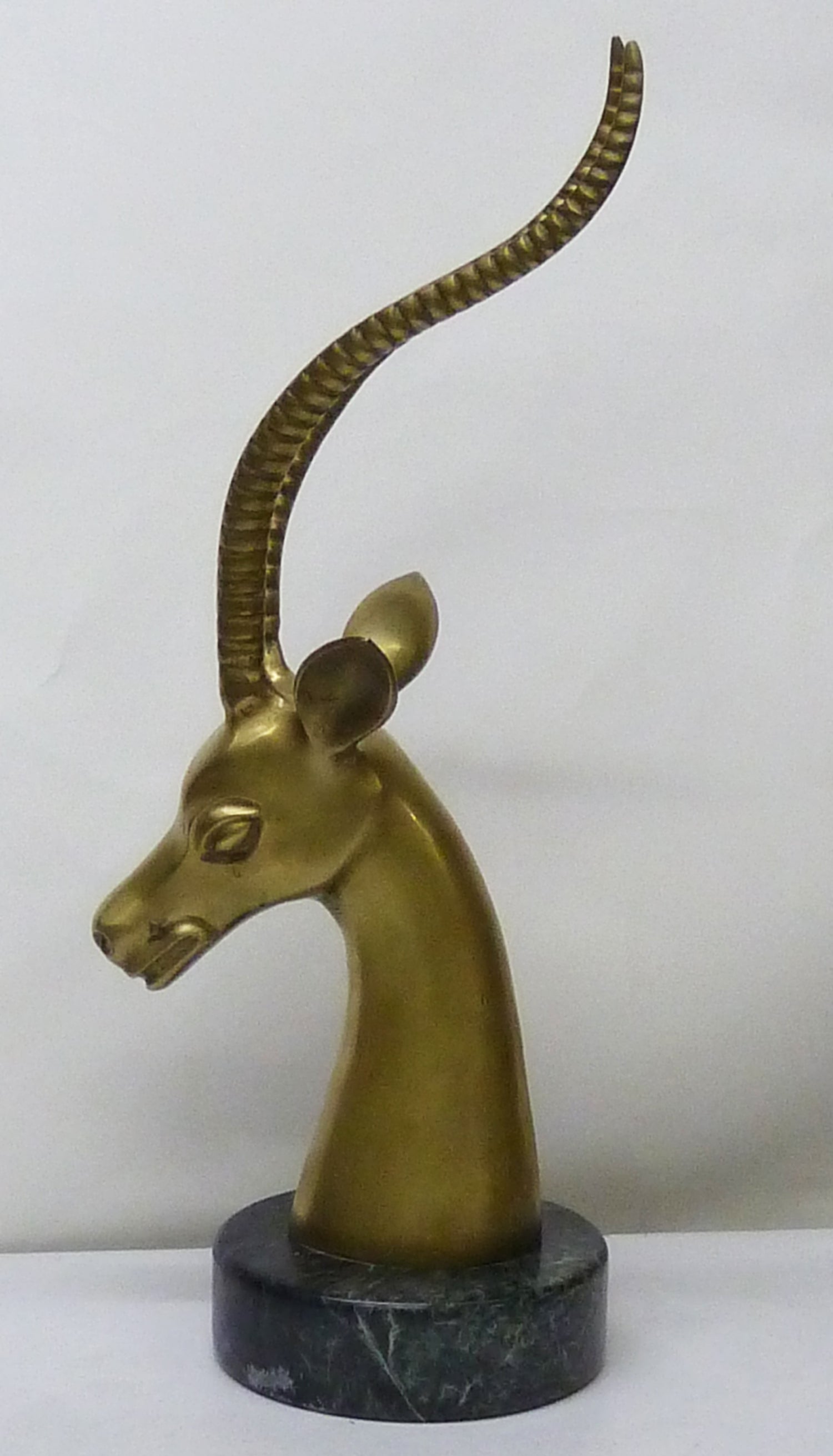 Mid-Century Modern Gazelle Sculpture in Brass