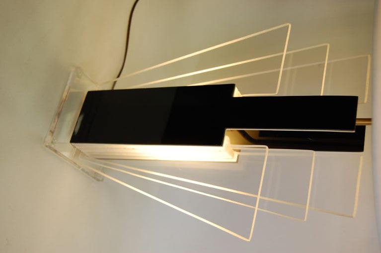American Elegant Lucite and Plexiglass Lamps