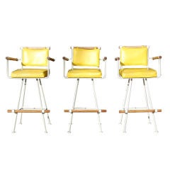 A Set of 3 Barstools By Cleo Baldin