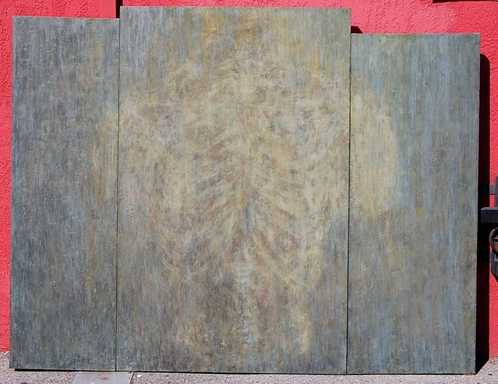 Large Scale Triptych on Canvas Signed Charles Fine