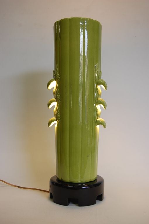 Hollywood Regency Sophisticated Pair of Ceramic Torchiere
