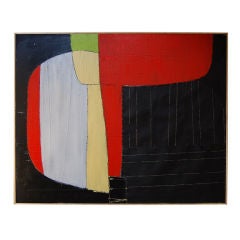 Mix Media Collage Oil on Canvas by Christopher Divincente