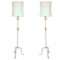A Set of 2 Floor Lamps Torchieres