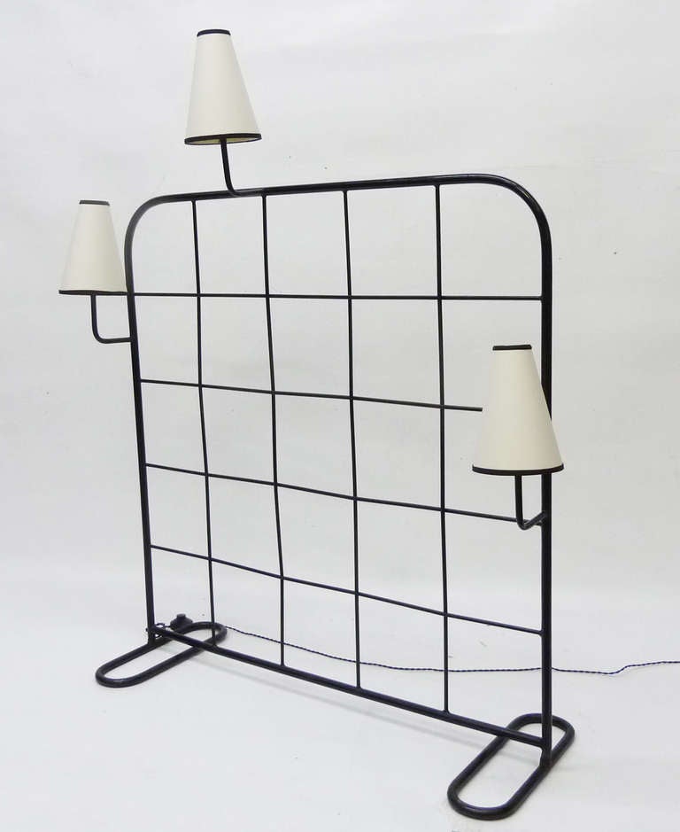 Mid-Century Modern Jean Royère Room Divider and Luminaire