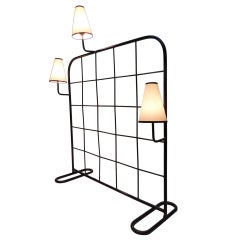 Vintage Jean Royère Room Divider and Luminaire