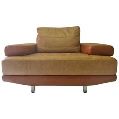 Magnifique fauteuil en cuir Nicoletti fabriqué en Italie