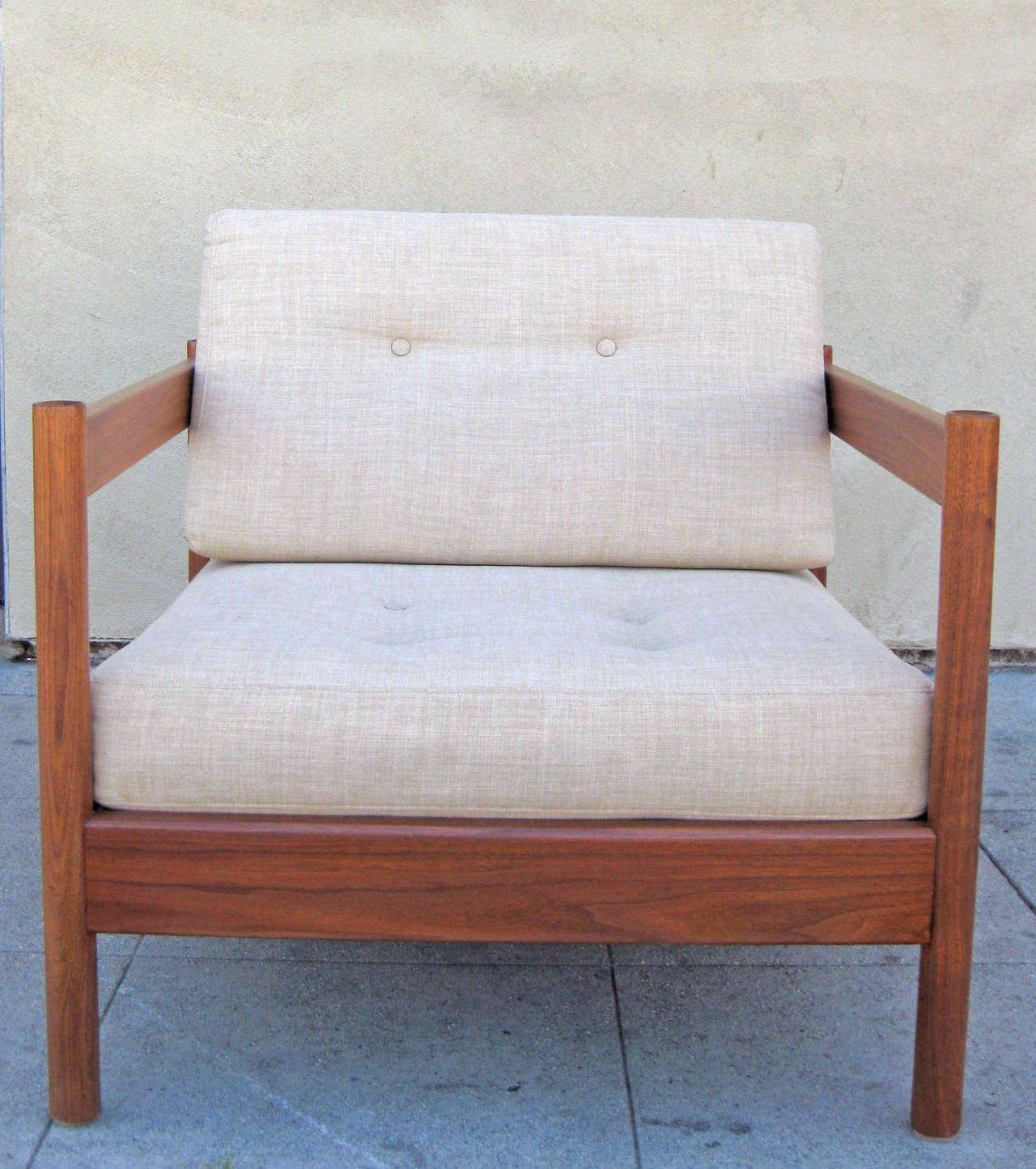 Danish Set Sofa  and Matching Chair In Excellent Condition In Pasadena, CA