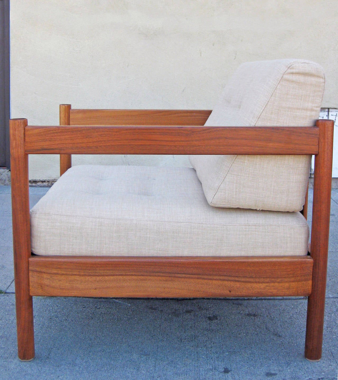 Fabric Danish Set Sofa  and Matching Chair