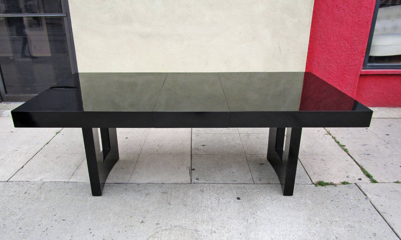 Black Lacquer Dining Set in the Manner of William Haines 1