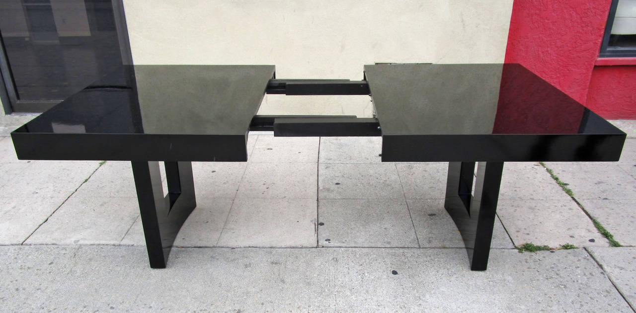 Black Lacquer Dining Set in the Manner of William Haines 2
