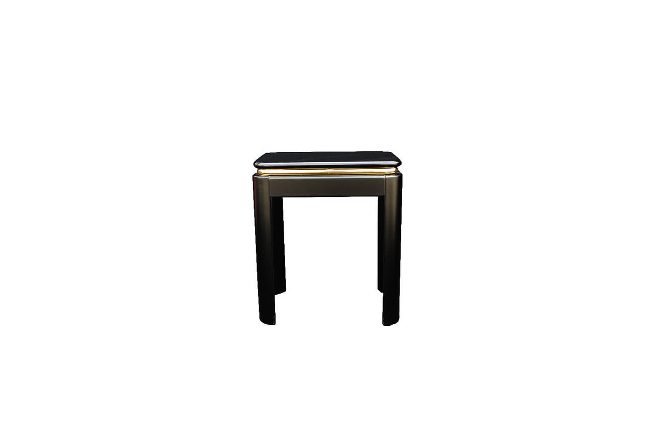 Black Lacquer Nesting Tables In Excellent Condition In Pasadena, CA