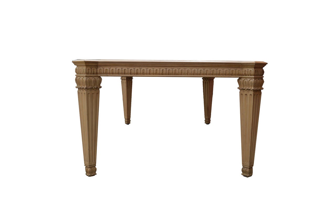 Neoclassical Revival Twelve to Fourteen Feet Long Neoclassical Louis XVI Style Dining Table