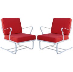 A Set of 2 Outdoor Lounge Chairs Vintage A Set of 2 Outdoor Lounge Chairs