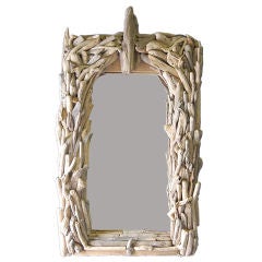 Unique Organic Bleach Root  Wood  Mirror