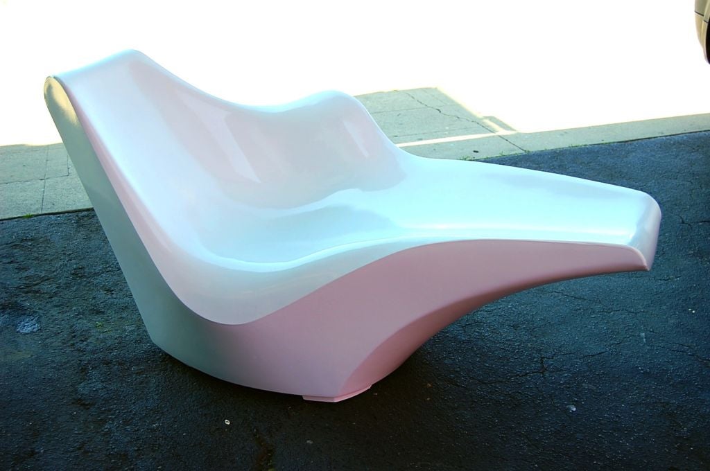 Sculptural lounge chairs by Tokujin Yoshioka for Driade. It was designed from the evolution of an armchair prototype carefully shaped on the basis of the imprint left by a body while settling into it. The chair is durable and can be used either