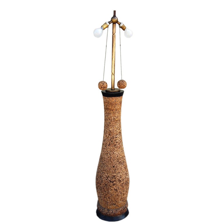 Huge Cork Floor Lamp at 1stdibs
