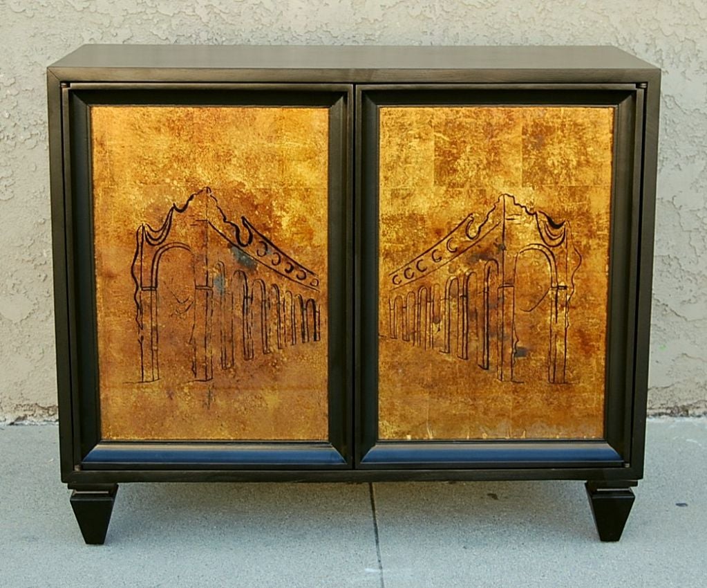 Black Lacquer Little Cabinet by Lane Altavista