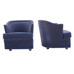 A Set of Two Barrel Chairs A Set of Two Barrel Chairs