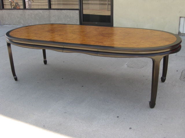 thomasville glass top dining table
