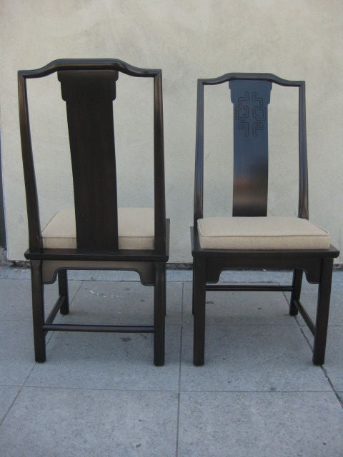 Wood A Set of 8 Chairs and a Dining Table by Thomasville