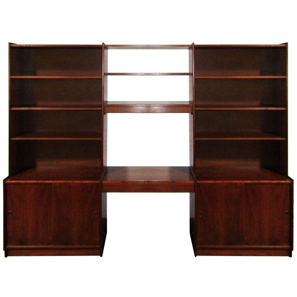 Danish Modern Wall Unit with Desk