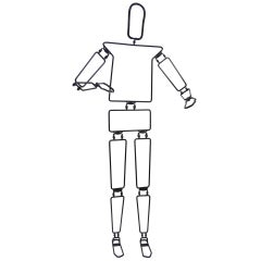 Bendable Minimalist Humanoid Mannequin