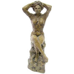 Ceramic Sculpture of a Bathing Female by Hendrick Grise 8