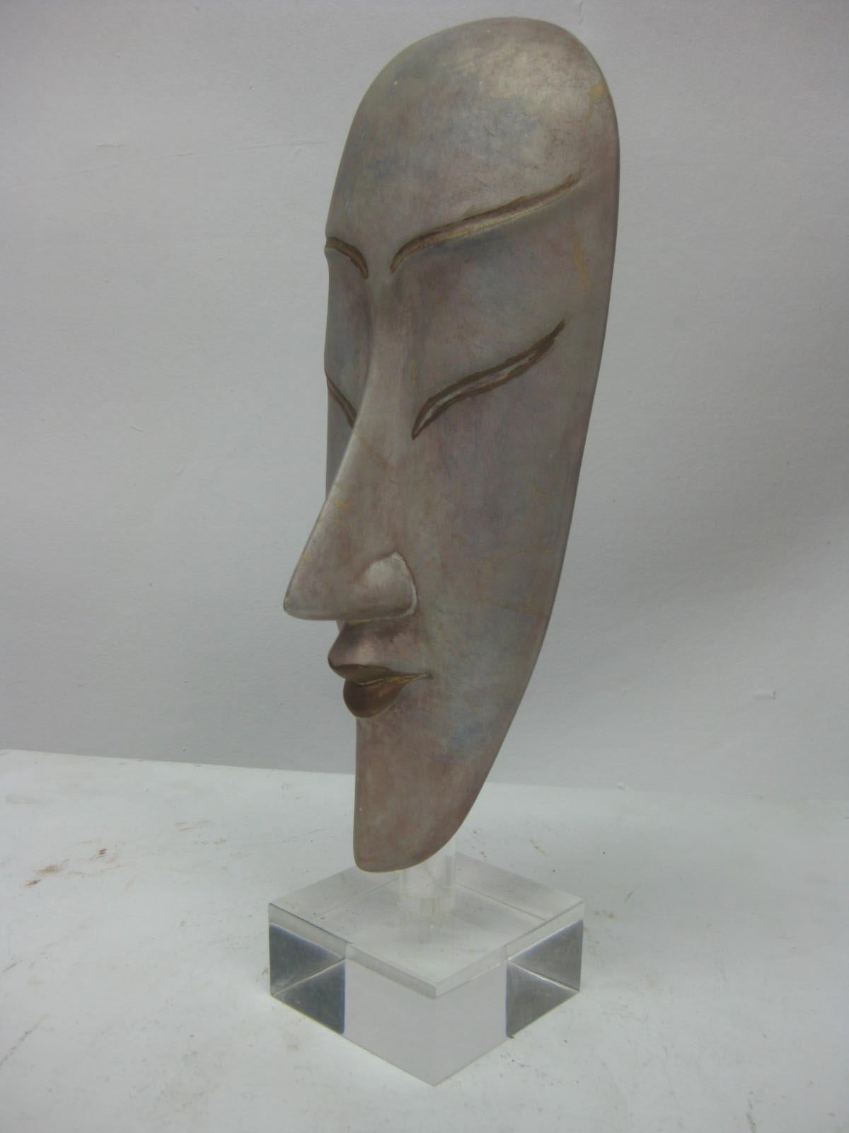 American Ceramic Silver Glazed Mask