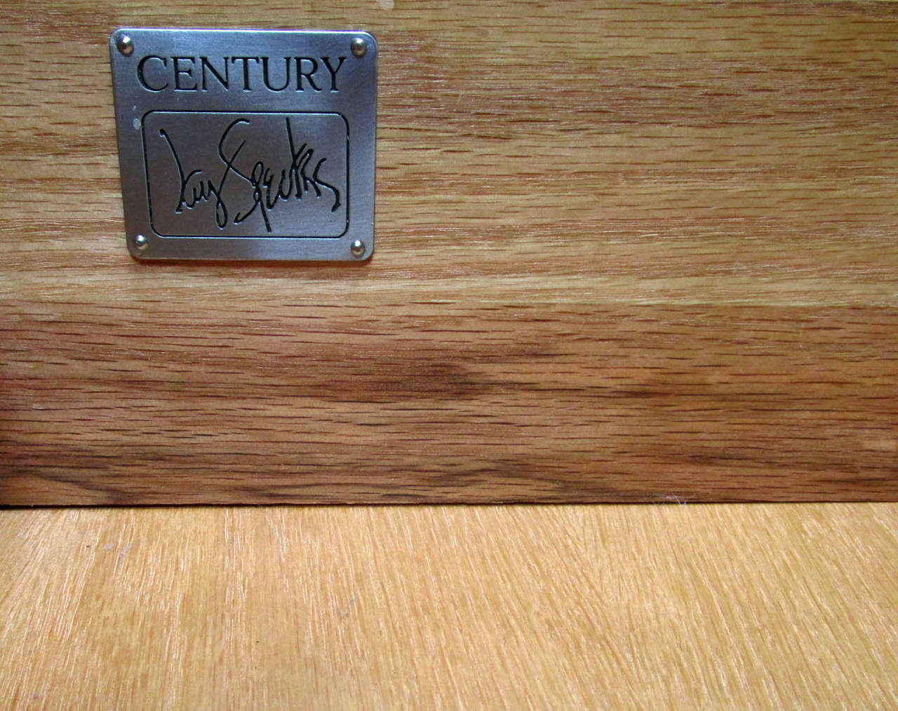 Late 20th Century Jay Spectre Cerused White Oak, Seven-Drawer Dresser Commode Bedroom
