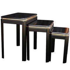 Black Lacquer Nesting Tables