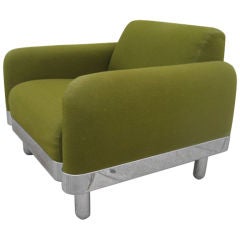 A Chrome Base Lounge Chair by John Mascaroni