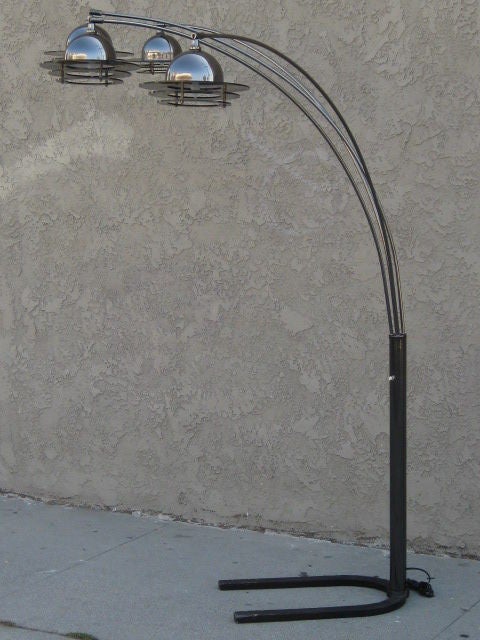Metal 1970s   Four Arm  Arch Floor Lamp