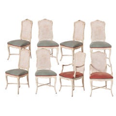 Vintage A Set of  8 Louis XV Style Chairs