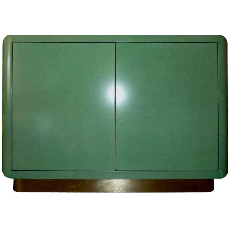 Amazing Set  Jade Green Lacquer Cabinet