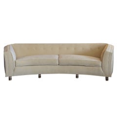 Curved Mid-Century Sofa by Harvey Probber