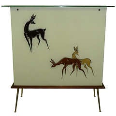 Italienisches Glas 1950er Dry Bar