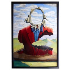 Surrealist Portrait of a Man inspired by Magritte