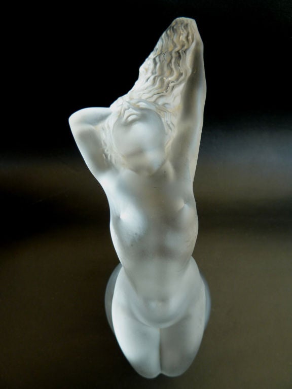 Mid-20th Century Glass Paperweight  signed by Rene Lalique