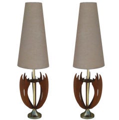 Danish Mid-Century Sculptural Lamps, Pair 9