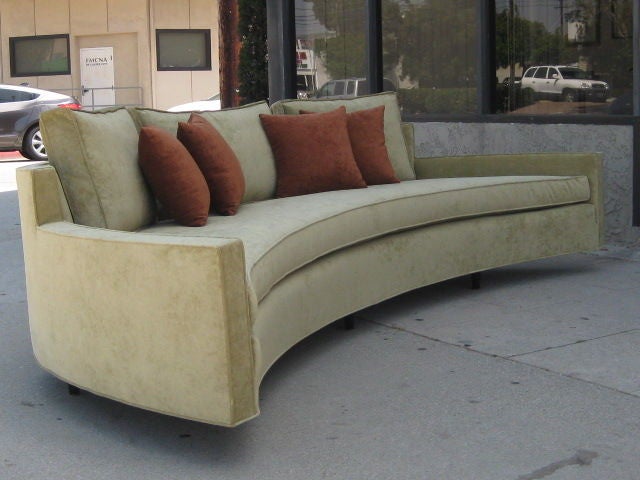 American A Pair of Custom Order Curved Sofas by Harvey Probber