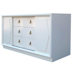 Nine Drawers White Lacquer Chest of Drawers