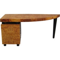 Burl Wood Desk by Pace