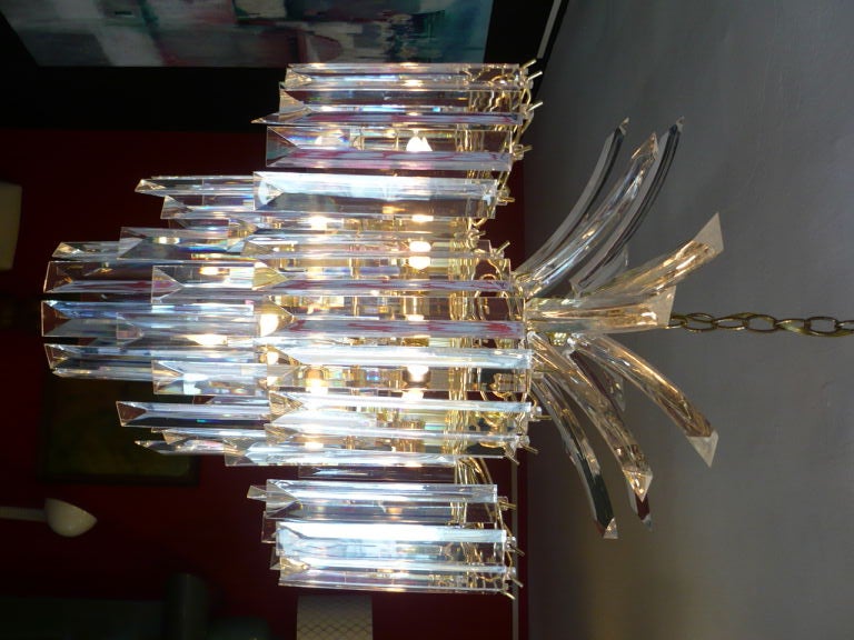 American Glistening Lucite Chandelier